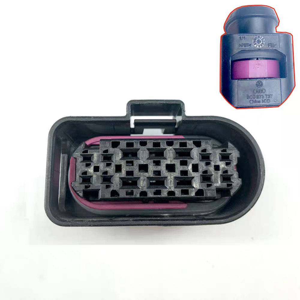 ODM OEM Customized 16 Pin 14P/10P Male Female Auto Headlight Flat Cable Assembly with Modified TPE Insulation