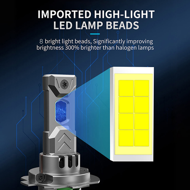 SFIDA V19 6000K LED Car Headlight Energy Efficient H4 H7 9005 Bulb 20W 2000 Lm Universal Fitment with Custom Packaging Box