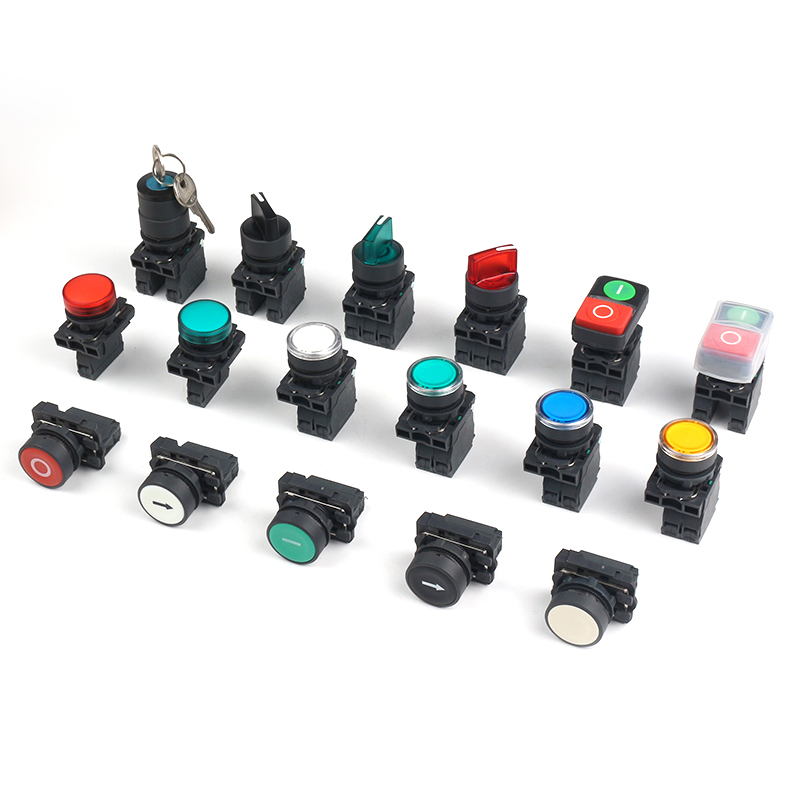 GROWMOON 22 Mm XB4 Series Metal Modular Push Buttons Momentary Latching LED Light Source Spring Rebound Button Switch
