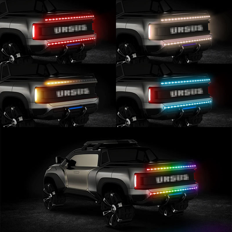 YD New Universal Colorful 12V Truck Running Lantern Anti-rear-end Arrow-shaped Chase Light LED Deck Dash Light AUTO LAMP