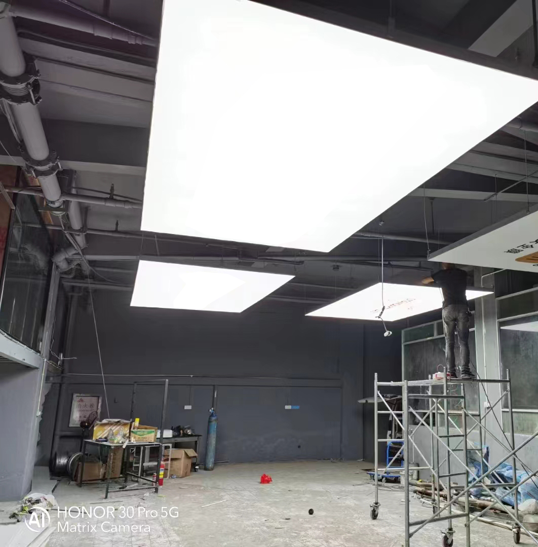 Customized Ceiling Soft Film Lamp Oversized Car Led Slim Light Box For Auto 4S Repair Shop