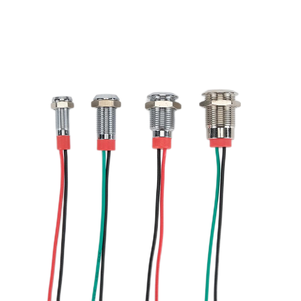 6mm Small Red Color Led Waterproof External 12v Led Indicator Light Wire