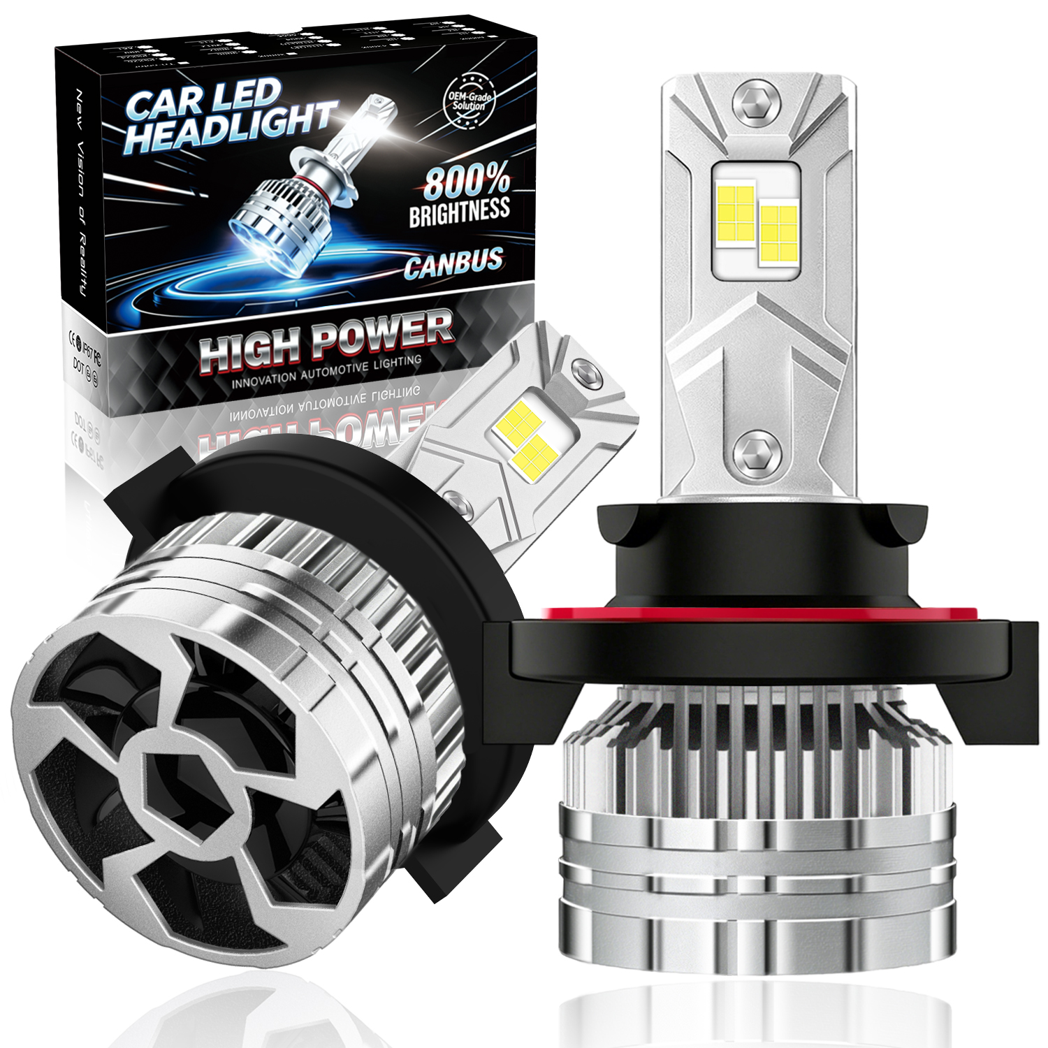 High Power OEM ODM S16 80W 8000LM H13 9007 D1S D2S D3S D4S H7 H11 Led Headlights for Car