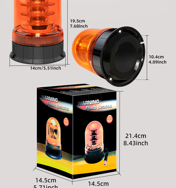 Hot Selling Heavy Duty Amber LED Strobe Warning Light for Vehicle Roof Top Agricultural Machinery Light Waterproof for Truck