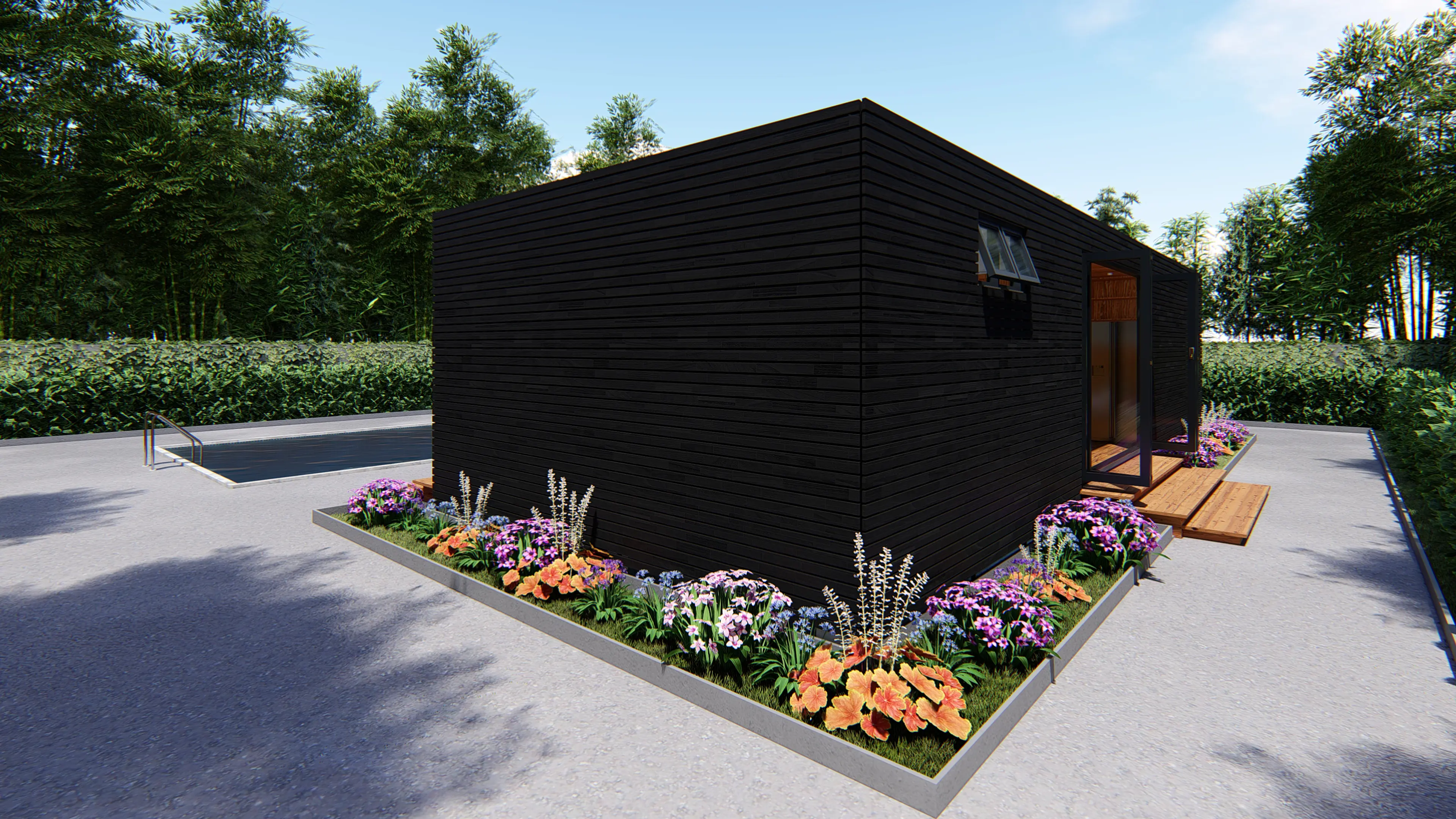 OEM 2x40ft Modified Container House Plywood inner decoration Factory, Product