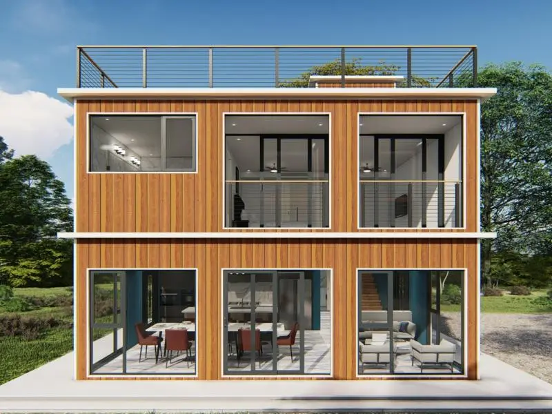 Modern custom design multi-container shipping container home