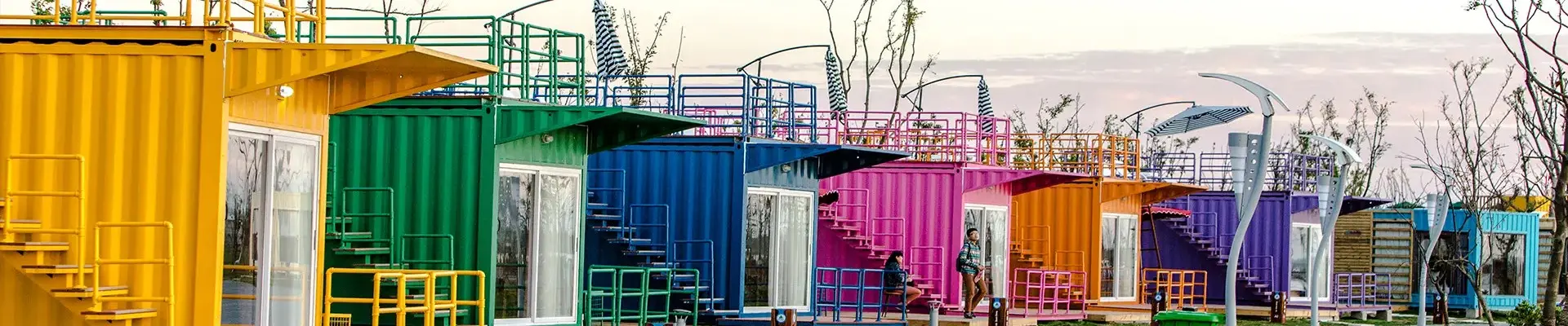 Modern prefab shipping container house project manufactured by HK Prefab