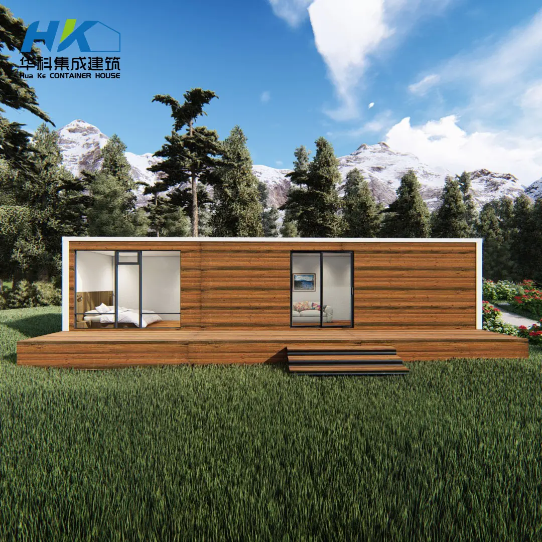 Custom 40FT Ready Made Modern Customized Luxury Thermal Insulation Wooden modular prefab prefabricated shipping container House villa   for Dwelling Factory, Suppliers