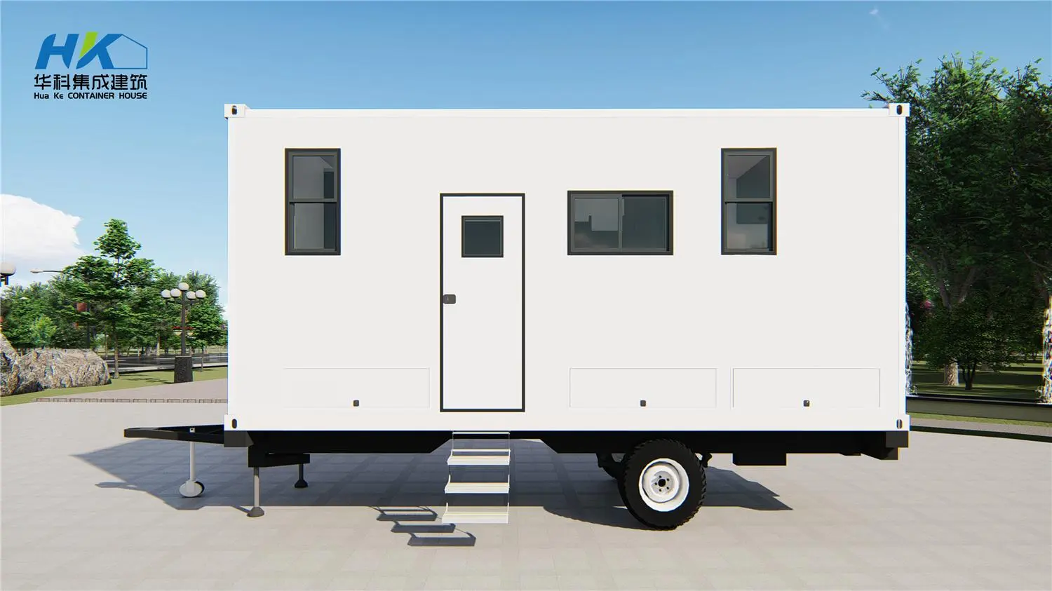 20ft fiberglass caravan exterior detail