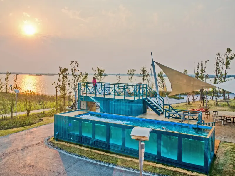 Fiberglass Container swimming pool construction detail picture 3