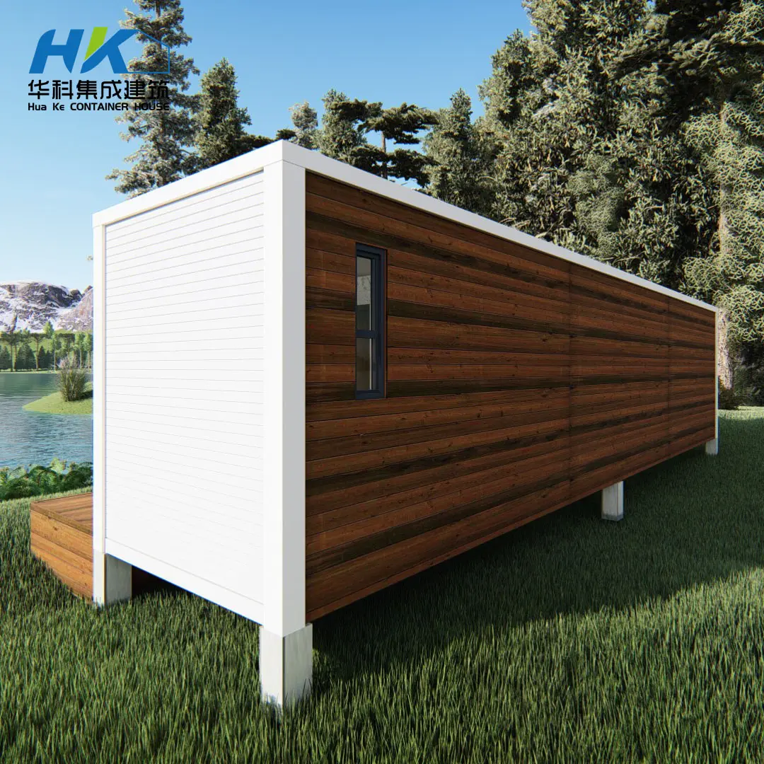 Custom 40FT Ready Made Modern Customized Luxury Thermal Insulation Wooden modular prefab prefabricated shipping container House villa   for Dwelling Factory, Suppliers