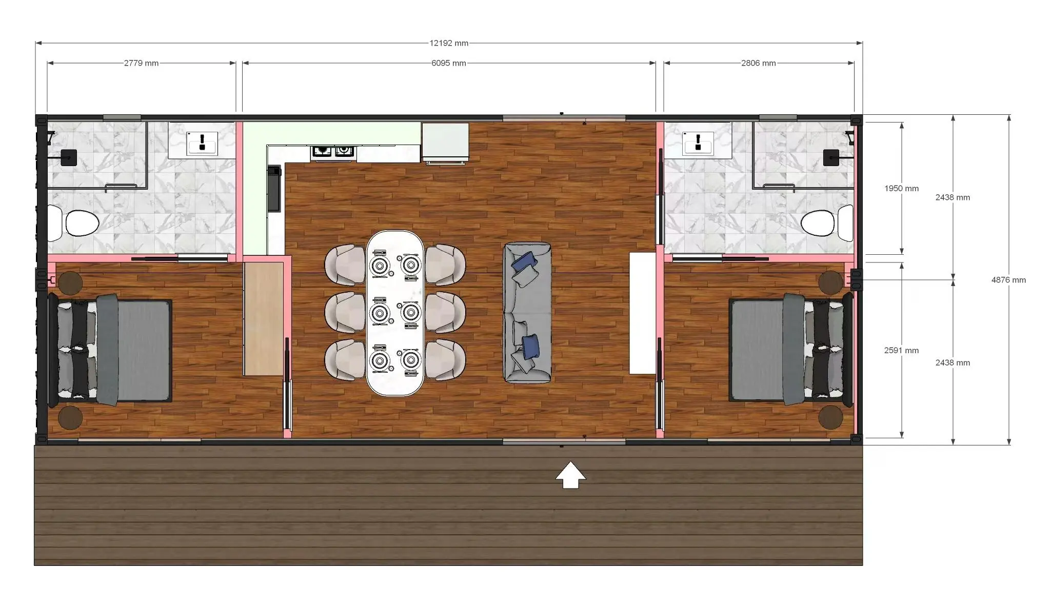 Container House Floor Plan