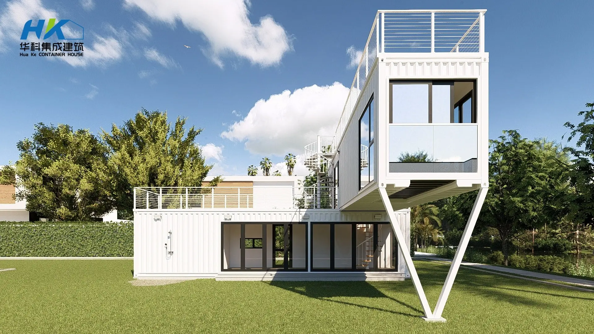 High-Quality 40FT Two-Storey Luxury Ready-Made 2-Bedroom Modern Prefabricated Prefab Modular Shipping Living Container Villa House Home Building Quotes, Suppliers
