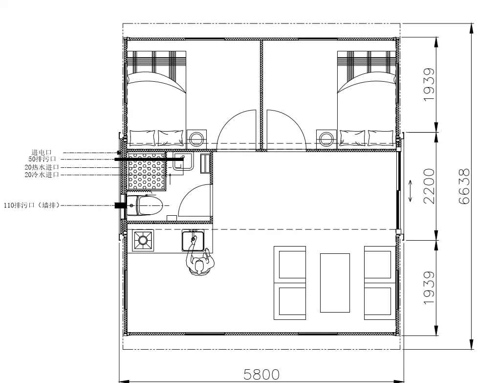 Expandable Container House Floor Plan