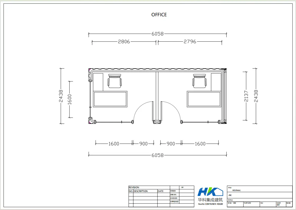 Container Office Floor Plan Layout