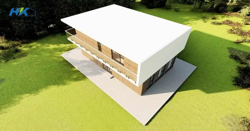 High-Quality A Modern Architectural 2 floors Luxury Prefabricated-Building Container Customized Village house Factory, Products