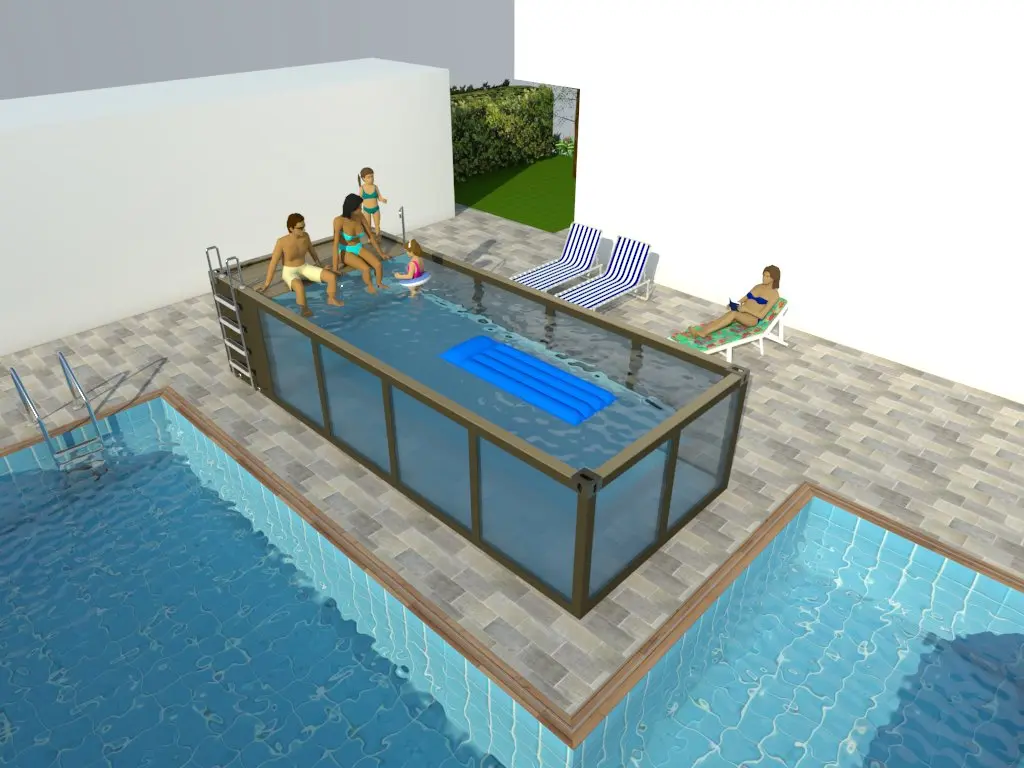 Custom 20FT Modular Ready Made Prefab Shipping Container Swimming Pool with SPA Function Quotes, Supplier