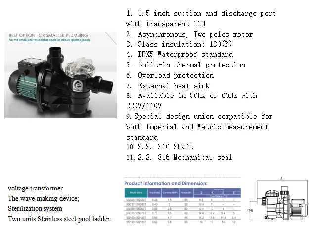 The water pump SS100/SS100T