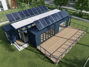 Custom High Quality Spray Foam Insulated Modular Prefabricated Shipping Container House by Solar Panel