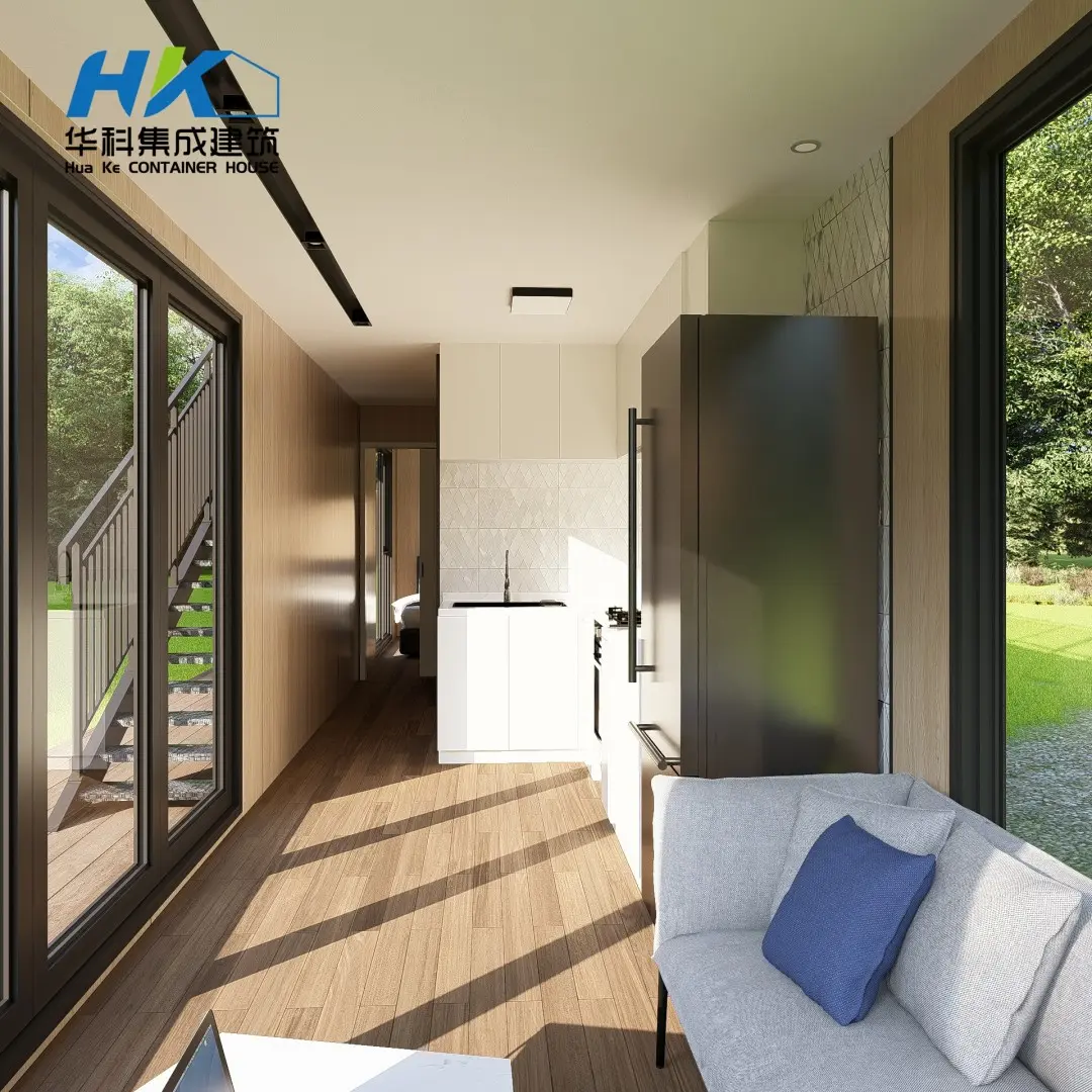 Custom 40ft luxury single bedroom shipping prefab modular container house with upper deck Pricelist, Suppliers