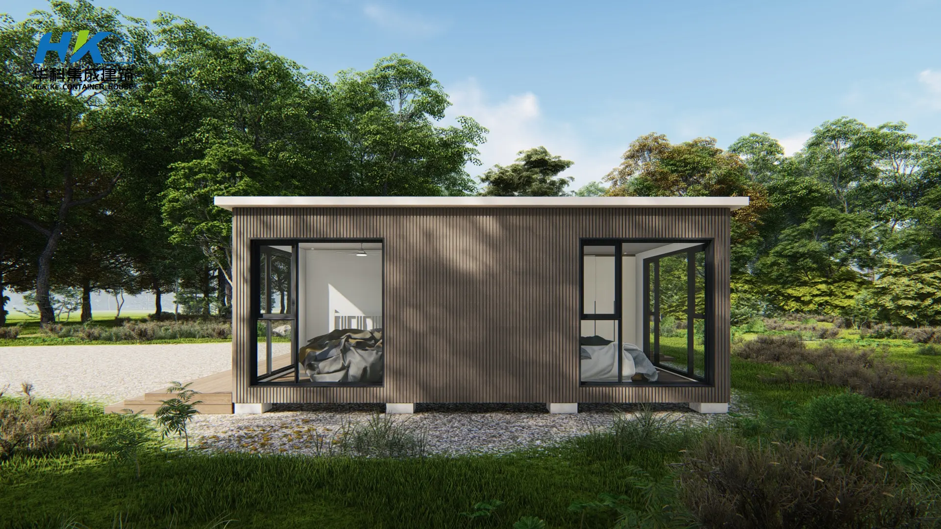 Container home 3D view 2