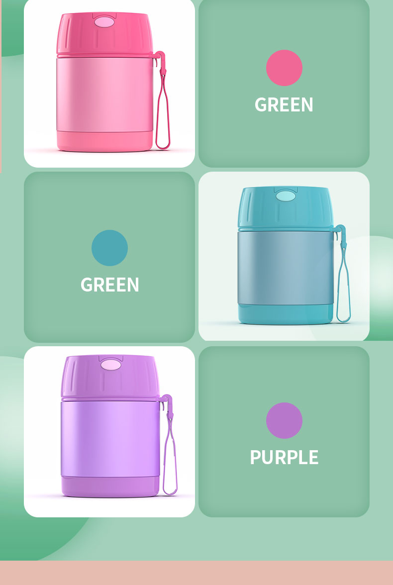 Aohea Obm ODM Vacuum Insulated Food Jar Wide Mouth 24 Oz Soup with Folding Spoon Lunch Containers for Kids &amp; Adults Leak Proof Stainless Steel for Hot Food Keep