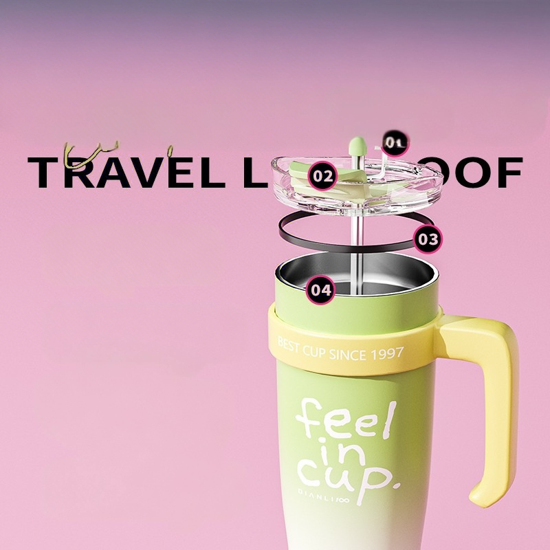 Bianli Sports Portable Double-Wall Vacuum Flask Insulated Stainless Steel Water Bottle