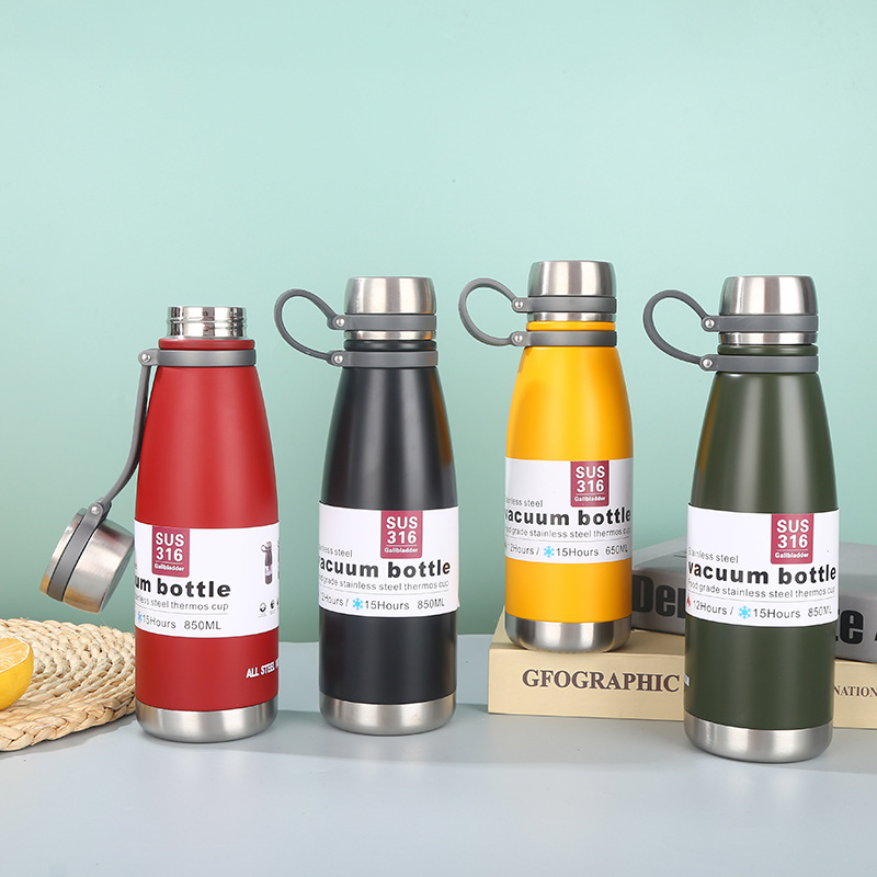 Stainless Steel Wide Mouth Water Jug Insulated Sports Canteen Thermo Flask Water Bottle Flask with Lid