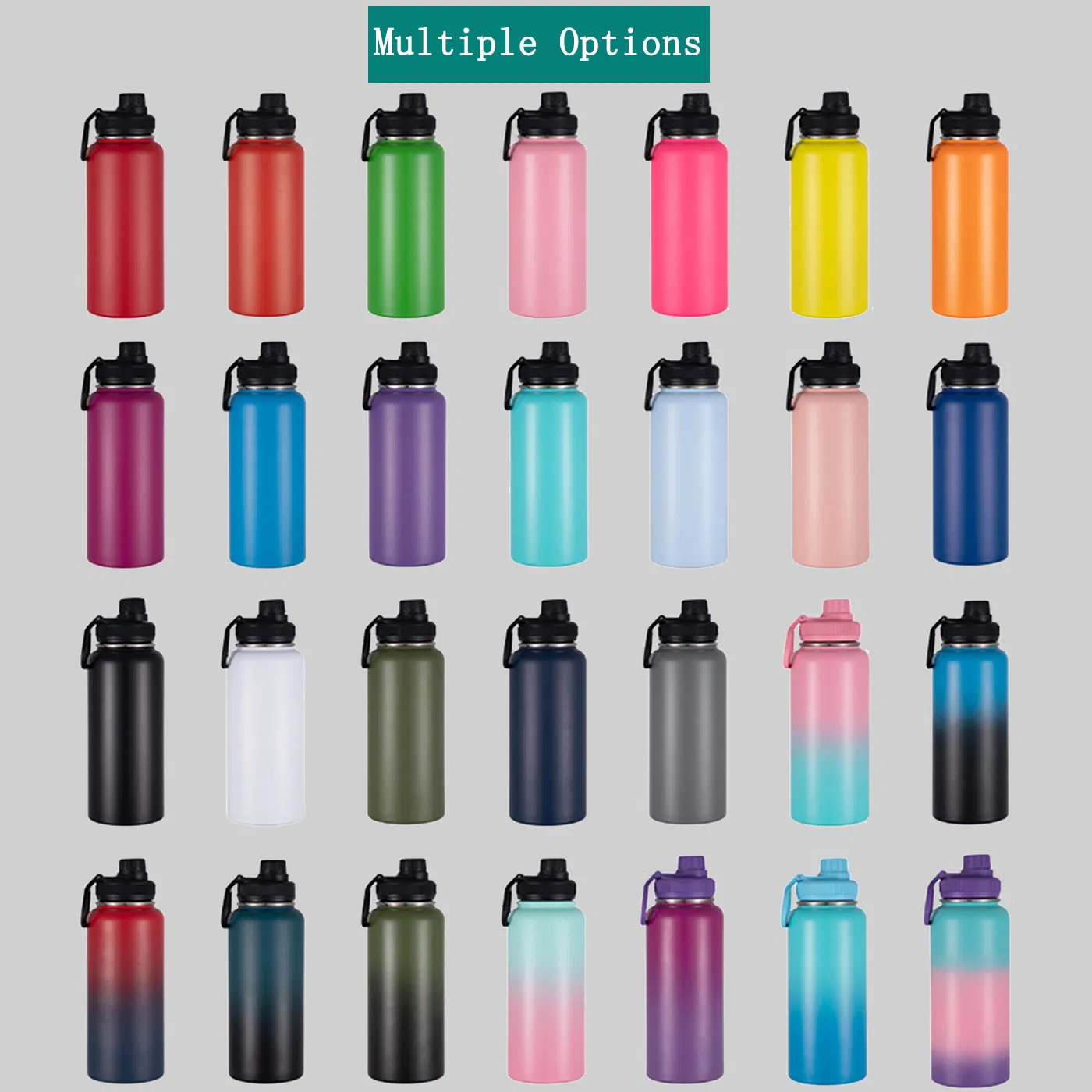 32oz 40oz Stainless Steel Tumbler Portable Vacuum Insulated Gym Travel Sport Water Bottle