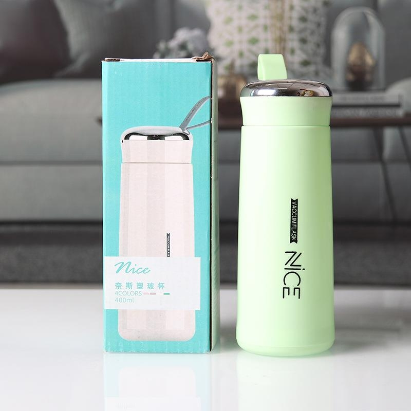 New Nice Glass Liner Creative Water Bottle Simple Department Store Student Bottle Advertising Gift Glass Drinking Bottle