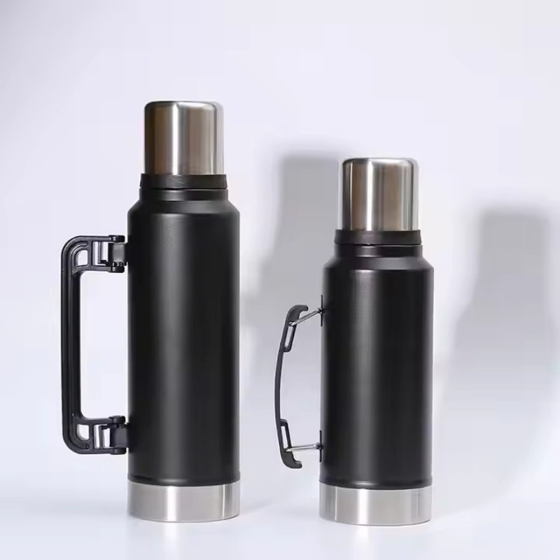 Stainless Steel Outdoor Travel Cup Mug Popular 1000ml Thermal Vacuum Flask with Handle