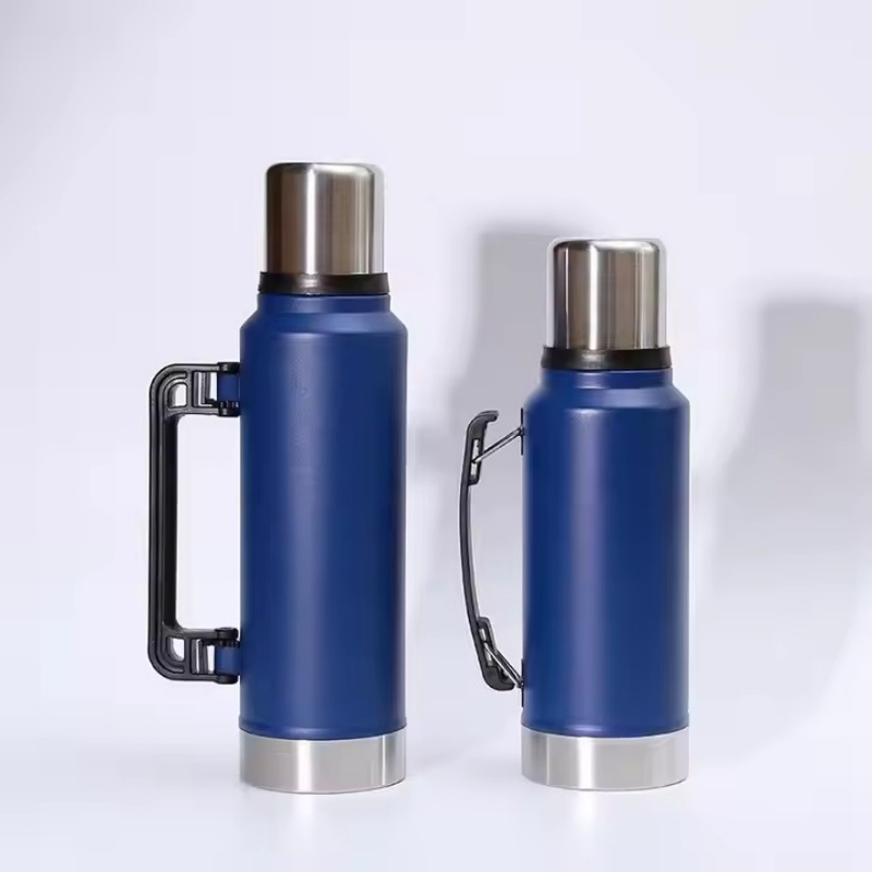 Stainless Steel Outdoor Travel Cup Mug Popular 1000ml Thermal Vacuum Flask with Handle