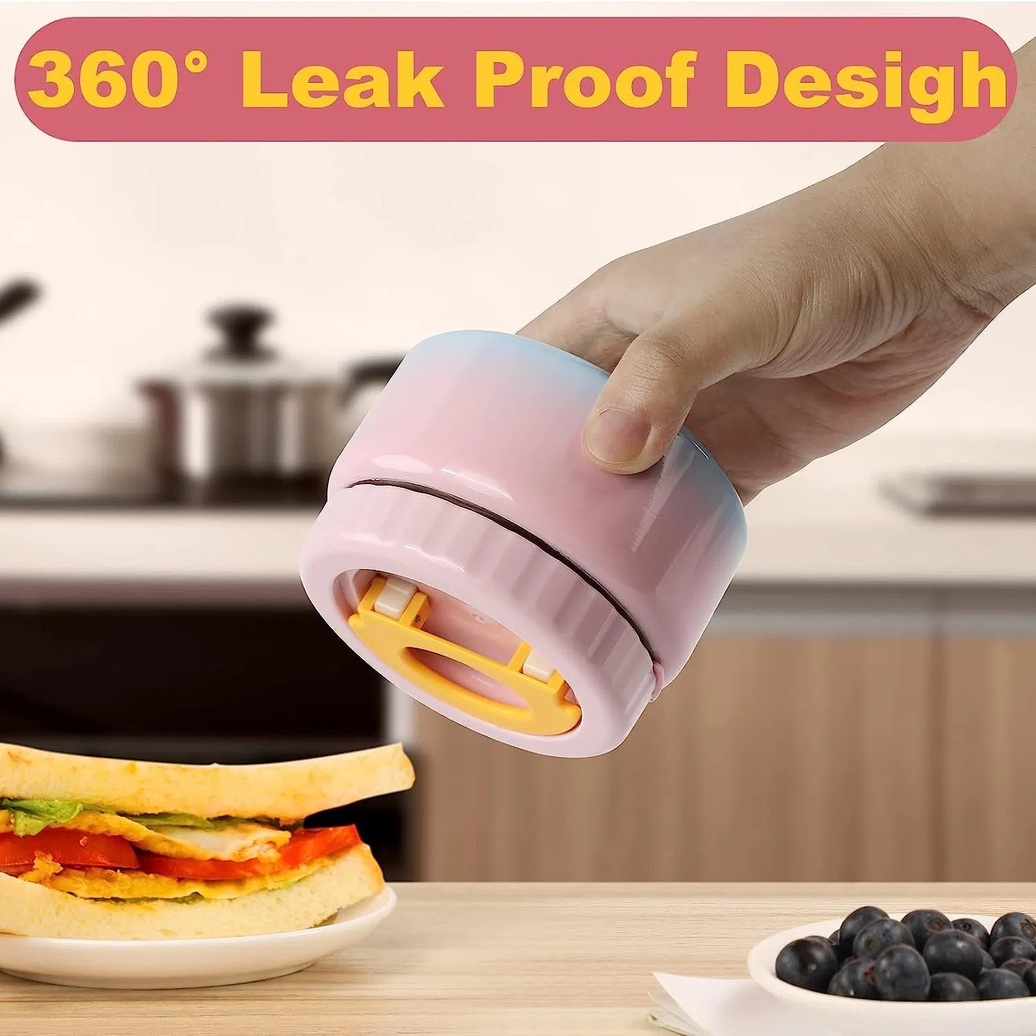 Aohea Insulated Travel School Food Jar Flask Stainless Steel Soup Flask