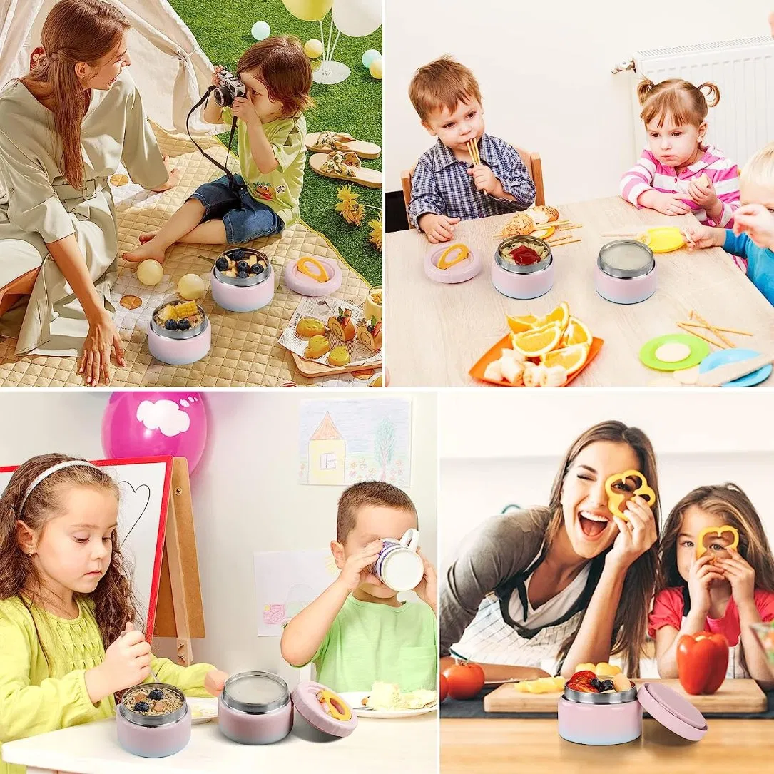 Aohea Insulated Travel School Food Jar Flask Stainless Steel Soup Flask