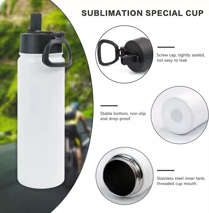 Sublimation Tumbler 22oz Wide Mouth Stainless Steel Water Bottle Vacuum Flask