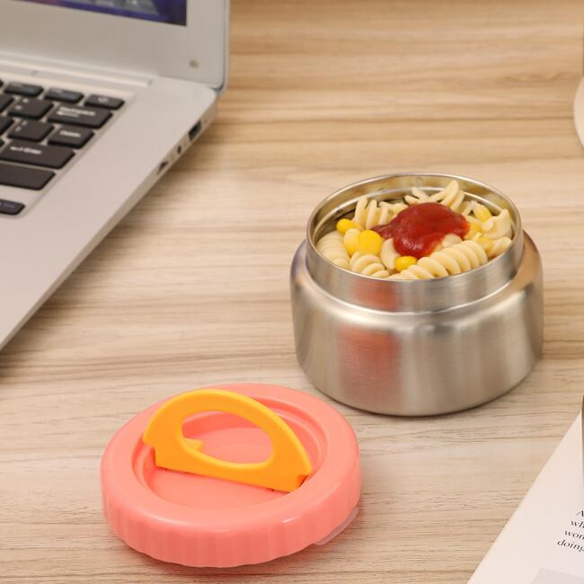 Aohea Obm ODM 2 Pack Insulated Food Jar Theros for Hot Food &amp; Soup Compact Stainless Steel Vacuum Lunch Container 9 Oz Sky White Insulated Toddler Food Jar