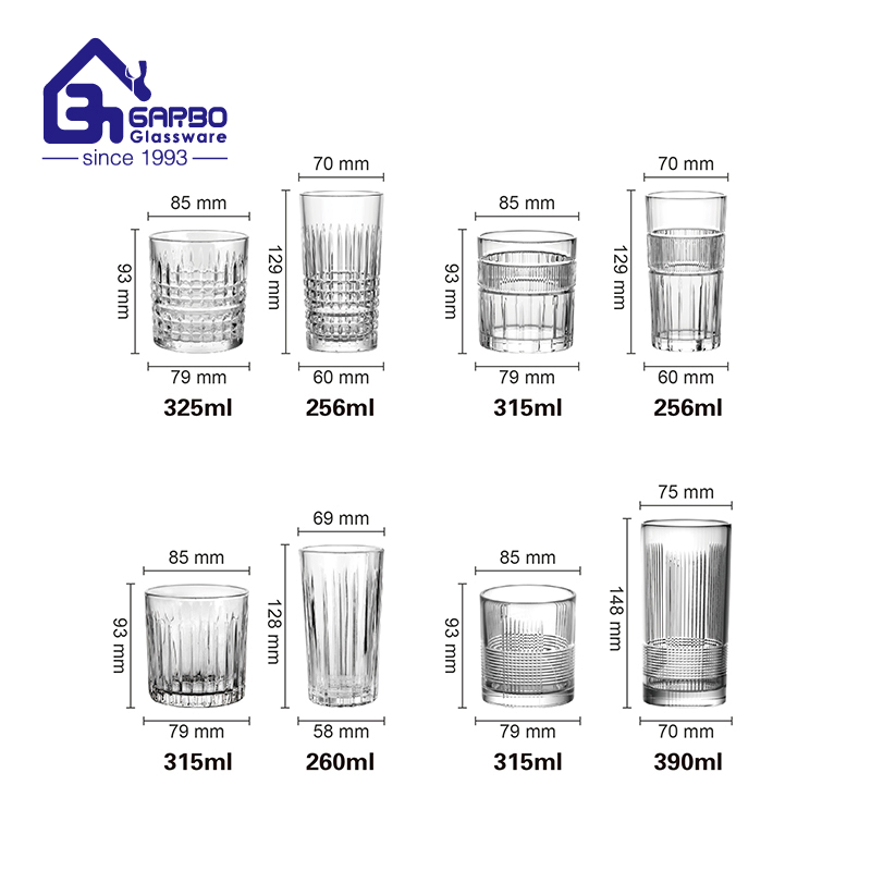 Factory Wholesale Classic Transparent Lemon Design Coffee Drinking Glass Whiskey Juice Water Glass Cup Tumbler Drinking Glass Ware Cup Highball Glass Tumbler