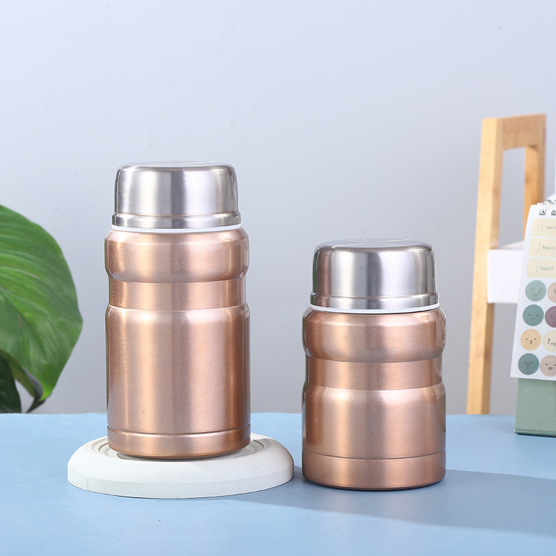 500ml 750ml Portable Reusable Vacuum Insulated Food Container Jar for Kids and Adults