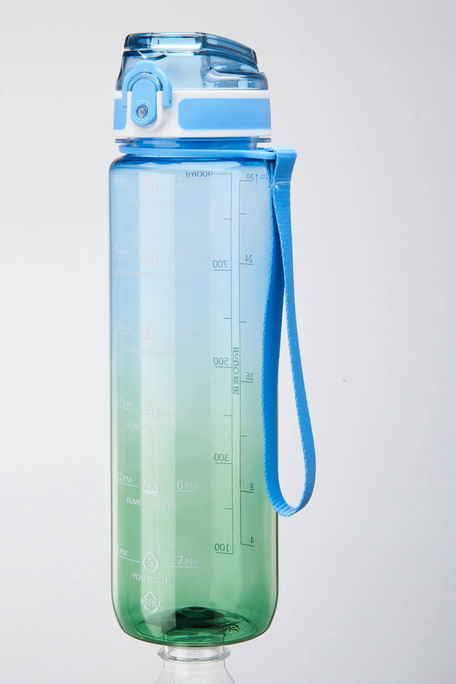 BPA-Free 32 Oz Motivational Sports Water Bottle for Fitness