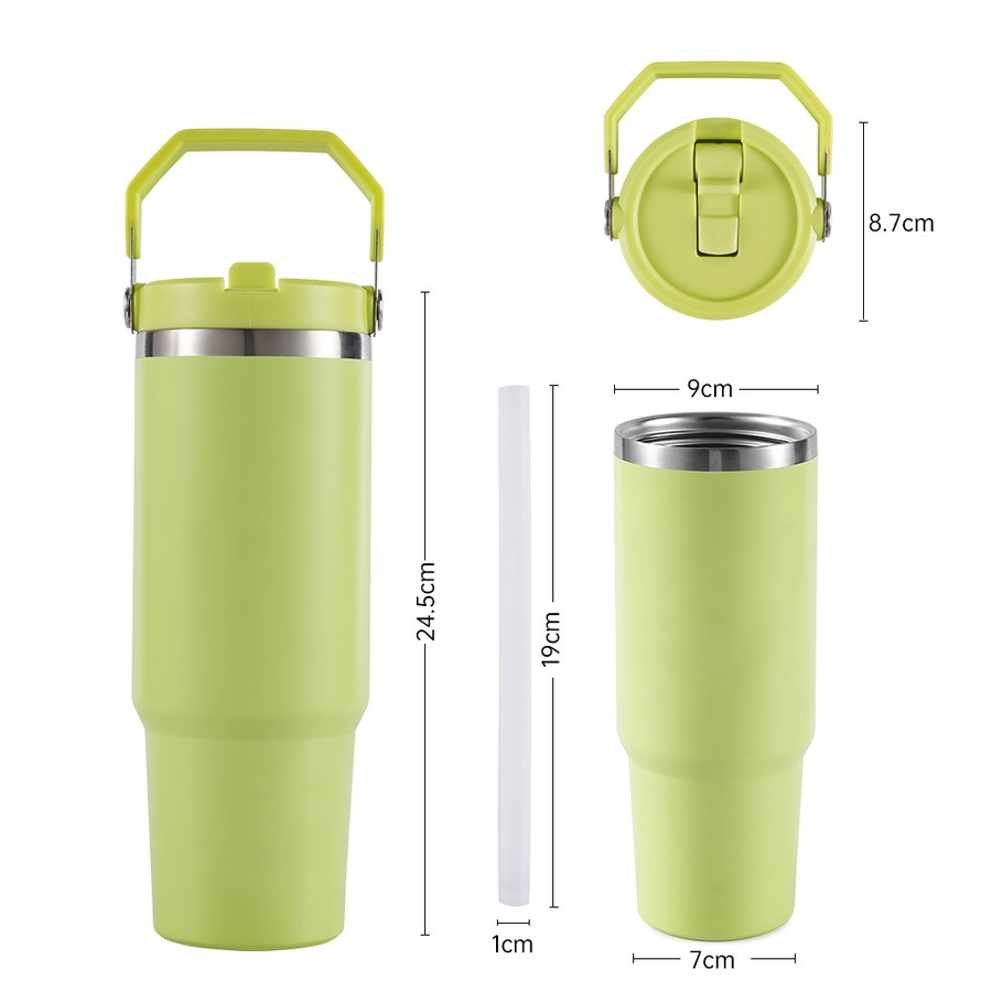 30oz Auto Mug Double Wall Stainless Steel Vacuum Insulated Tumbler for Gym