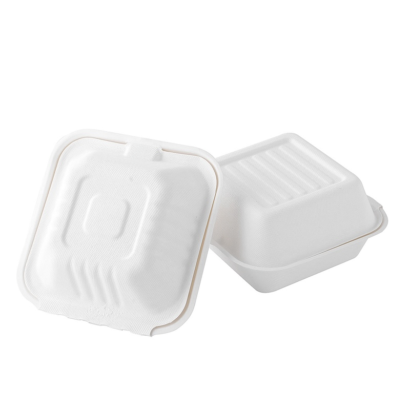 Restaurant Leakproof Compostable Sugarcane to Go Box Biodegradable Bagasse Food Container