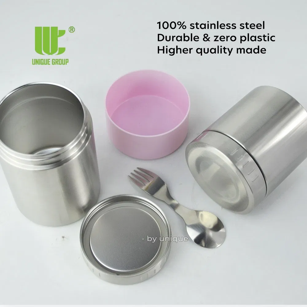 350ml 500ml 100% Stainless Steel Vacuum Insulated Hot Food Thermos Soup Jar