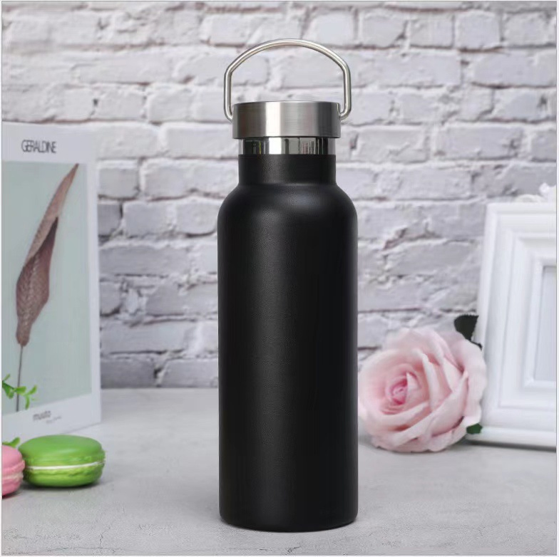 New Wide-Mouth Vacuum-Insulated Stainless Steel Sports Water Bottle Portable Outdoor Water Jug