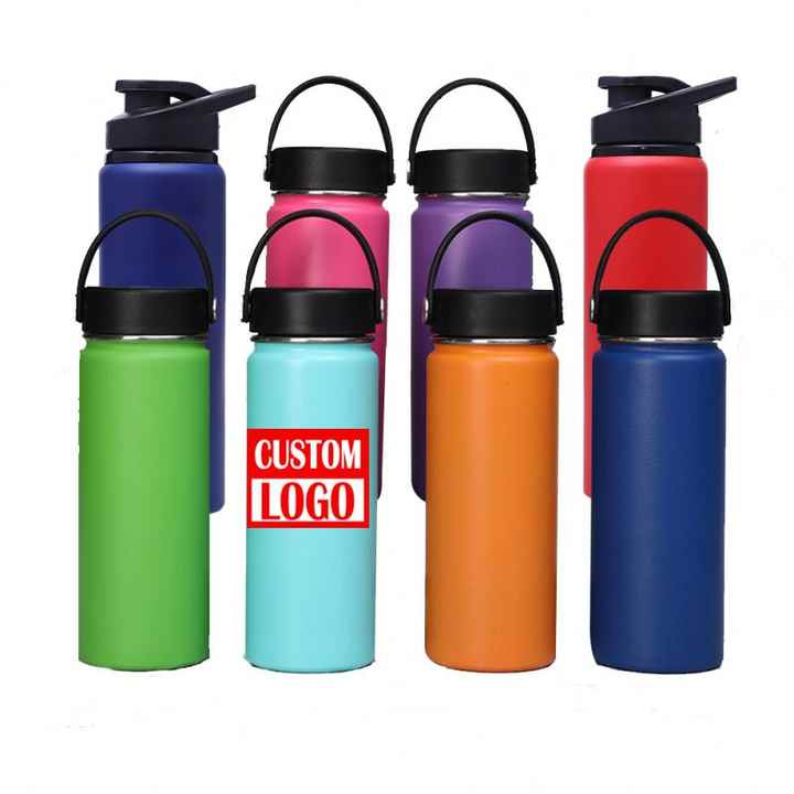 Custom Logo Wide Mouth Stainless Steel Flasks Vacuum Insulated