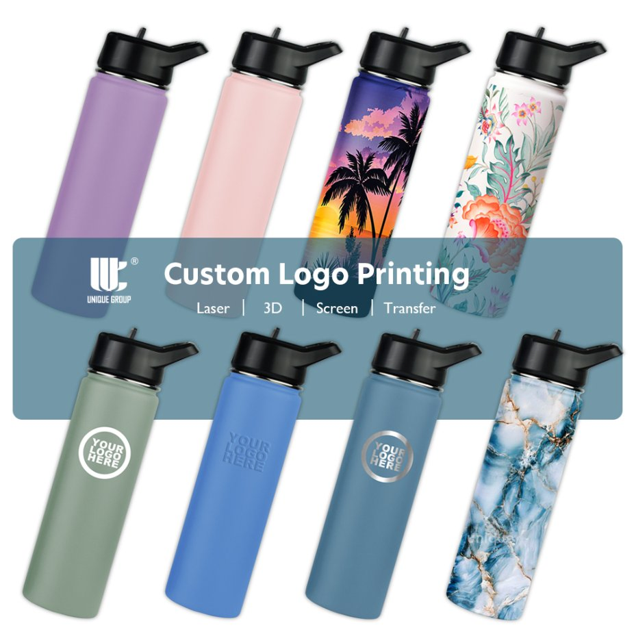 32oz Wide Mouth Stainless Steel Water Bottle Double Wall Vacuum Insulated Flask with Handle BPA Free for Outdoor Travel and Gym