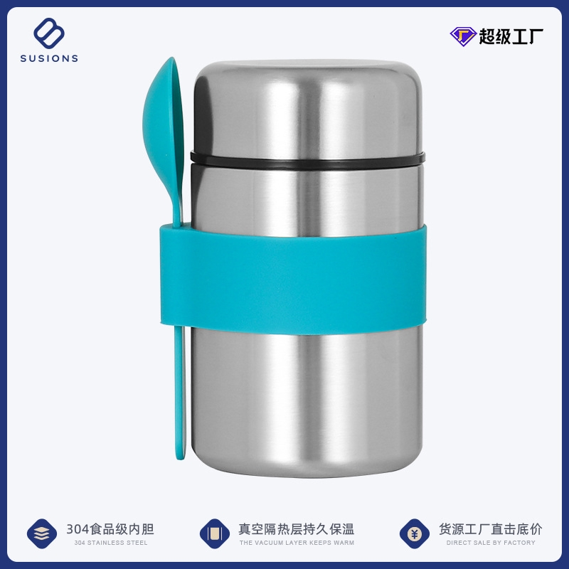 Aohea OEM ODM Insulated Food Jar for Kids 15.2 Oz Theros for Hot Food Soup Theros Insulated Food Container Termo Width Mouth Stainless Steel Lunch Box with Spoo