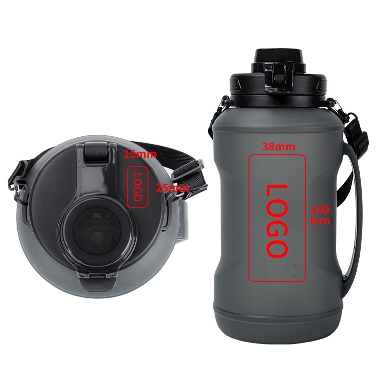 2L Collapsible Water Bottles Motivational Water Bottle with Straw and Handle Silicone Sports Gym Water Jug with Times Large Water Bottle for Yoga