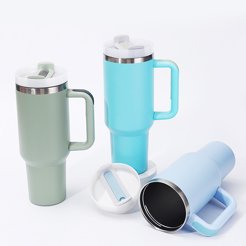 Vacuum Insulated Travel Mug Flowstate Stainless Steel Tumbler with Handle