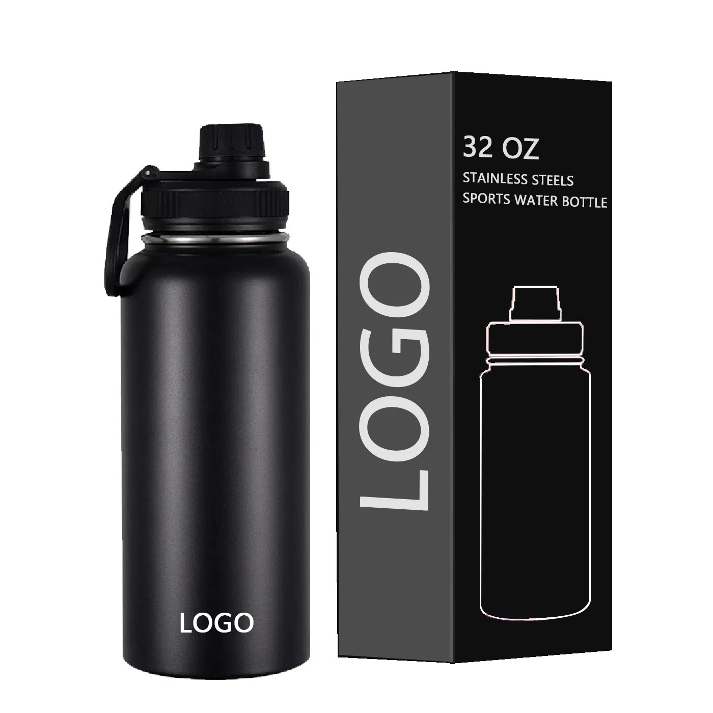 32oz 40oz Stainless Steel Tumbler Portable Vacuum Insulated Gym Travel Sport Water Bottle