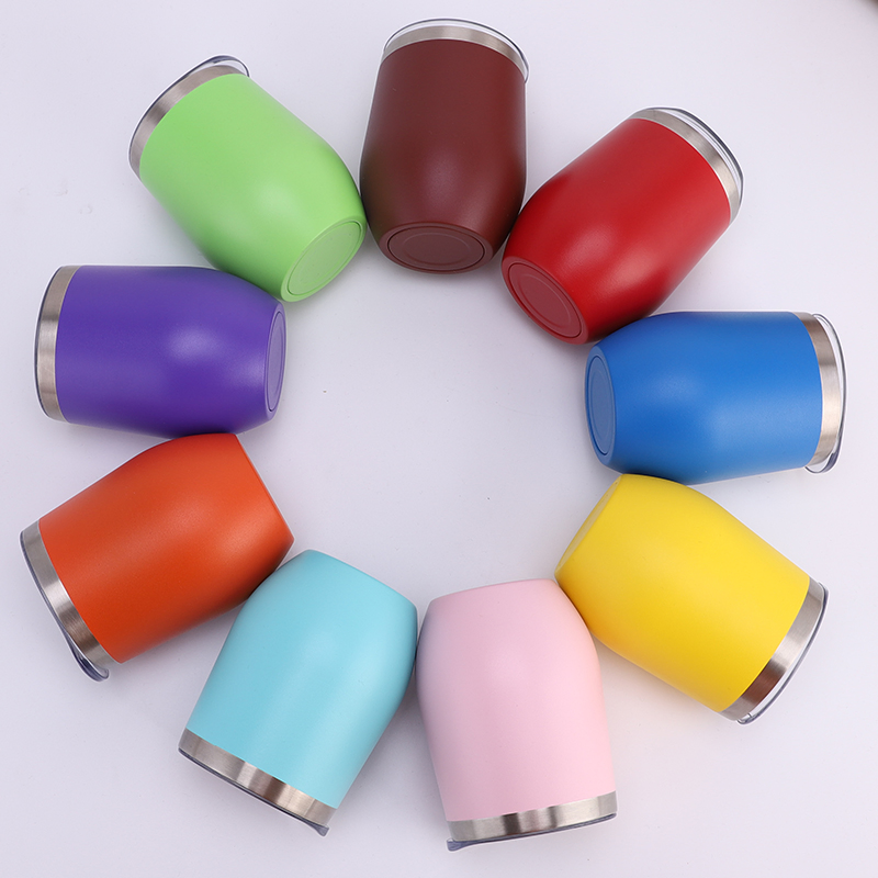 High Quality 12oz Stainless Steel Coffee Mug Wine Tumbler in Powder Coating